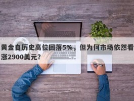 黄金自历史高位回落5%，但为何市场依然看涨2900美元？