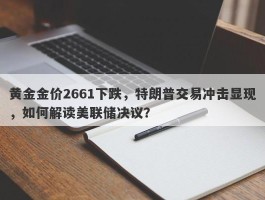 黄金金价2661下跌，特朗普交易冲击显现，如何解读美联储决议？