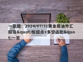 一张图：2024/07/31黄金原油外汇股指"枢纽点+多空占比"一览