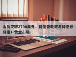 金价突破2700美元，特朗普政策与降息预期推升黄金市场