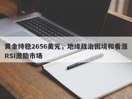 黄金持稳2656美元，地缘政治困境和看涨RSI激励市场