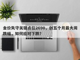 金价失守关键点位2690，创五个月最大周跌幅，如何应对下跌？