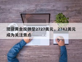 现货黄金反弹至2727美元，2742美元成为关注焦点