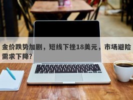 金价跌势加剧，短线下挫18美元，市场避险需求下降？