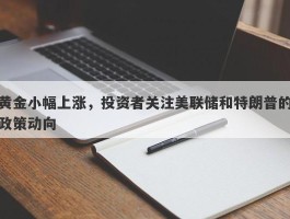 黄金小幅上涨，投资者关注美联储和特朗普的政策动向