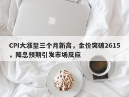 CPI大涨至三个月新高，金价突破2615，降息预期引发市场反应