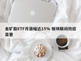 金矿股ETF月涨幅达15% 板块联动效应显著