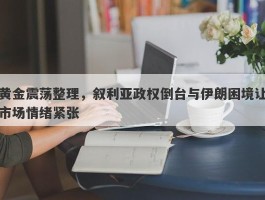 黄金震荡整理，叙利亚政权倒台与伊朗困境让市场情绪紧张