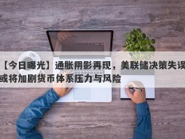 通胀阴影再现，美联储决策失误或将加剧货币体系压力与风险