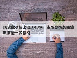 现货金小幅上涨0.48%，市场等待美联储政策进一步指引