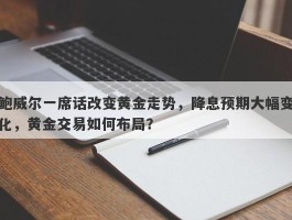 鲍威尔一席话改变黄金走势，降息预期大幅变化，黄金交易如何布局？