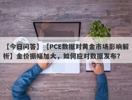 【PCE数据对黄金市场影响解析】金价振幅加大，如何应对数据发布？