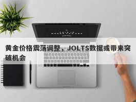 黄金价格震荡调整，JOLTS数据或带来突破机会