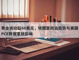 黄金波动超60美元，特朗普政治局势与美国PCE数据重磅影响