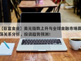 美元指数上升与全球金融市场震荡关系分析，投资趋势预测！