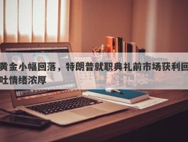 黄金小幅回落，特朗普就职典礼前市场获利回吐情绪浓厚