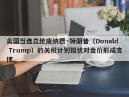 美国当选总统唐纳德·特朗普（Donald Trump）的关税计划担忧对金价形成支撑。