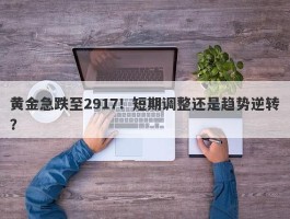 黄金急跌至2917！短期调整还是趋势逆转？