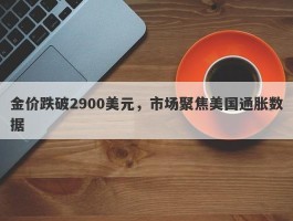 金价跌破2900美元，市场聚焦美国通胀数据