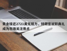 黄金接近2721美元阻力，特朗普就职典礼成为市场关注焦点