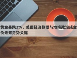 黄金暴跌2%，美国经济数据与地缘政治成金价未来走势关键