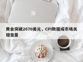 黄金突破2670美元，CPI数据成市场关键变量