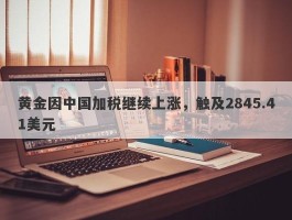 黄金因中国加税继续上涨，触及2845.41美元