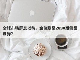 全球市场屏息以待，金价跌至2890后能否反弹？