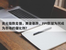 美元指数走强，黄金暴跌，PPI数据为何成为市场的催化剂？