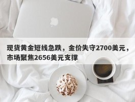 现货黄金短线急跌，金价失守2700美元，市场聚焦2656美元支撑