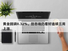 黄金回调0.32%，但市场仍看好连续三周上涨