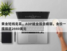 黄金短线走高，ADP就业报告疲弱，金价一度接近2660美元