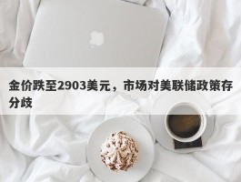 金价跌至2903美元，市场对美联储政策存分歧