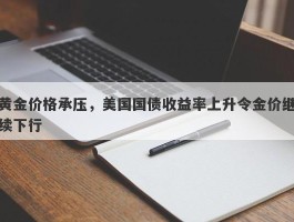 黄金价格承压，美国国债收益率上升令金价继续下行