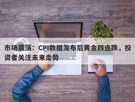 市场震荡：CPI数据发布后黄金四连跌，投资者关注未来走势