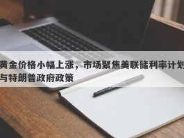 黄金价格小幅上涨，市场聚焦美联储利率计划与特朗普政府政策