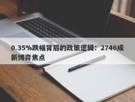 0.35%跌幅背后的政策逻辑：2746成新博弈焦点