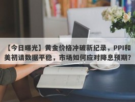 黄金价格冲破新纪录，PPI和美初请数据平稳，市场如何应对降息预期？