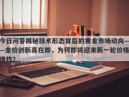 今日问答揭秘技术形态背后的黄金市场动向——金价创新高在即，为何即将迎来新一轮价格爆炸？