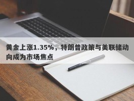 黄金上涨1.35%，特朗普政策与美联储动向成为市场焦点