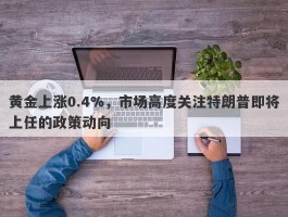 黄金上涨0.4%，市场高度关注特朗普即将上任的政策动向