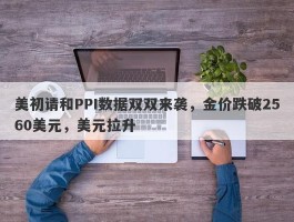 美初请和PPI数据双双来袭，金价跌破2560美元，美元拉升