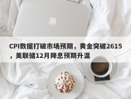 CPI数据打破市场预期，黄金突破2615，美联储12月降息预期升温