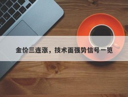 金价三连涨，技术面强势信号一览