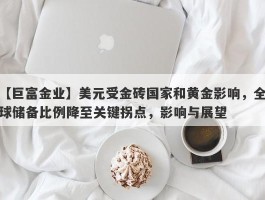 美元受金砖国家和黄金影响，全球储备比例降至关键拐点，影响与展望