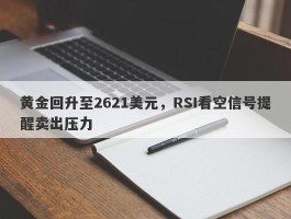 黄金回升至2621美元，RSI看空信号提醒卖出压力