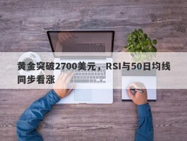 黄金突破2700美元，RSI与50日均线同步看涨